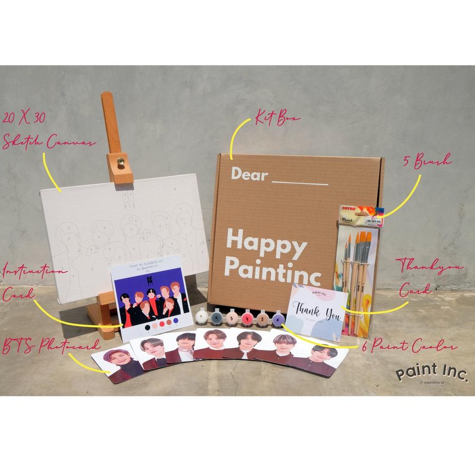 

[KODE BARANG 7112Q] Paint by Numbers Kit: BTS | Paint Inc. ID | Painting Kit | Paint by Number | Pai
