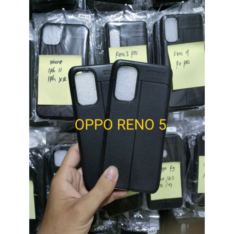 Casing Auto Focus Leather Case OPPO RENO 5 5G SoftCase kulit