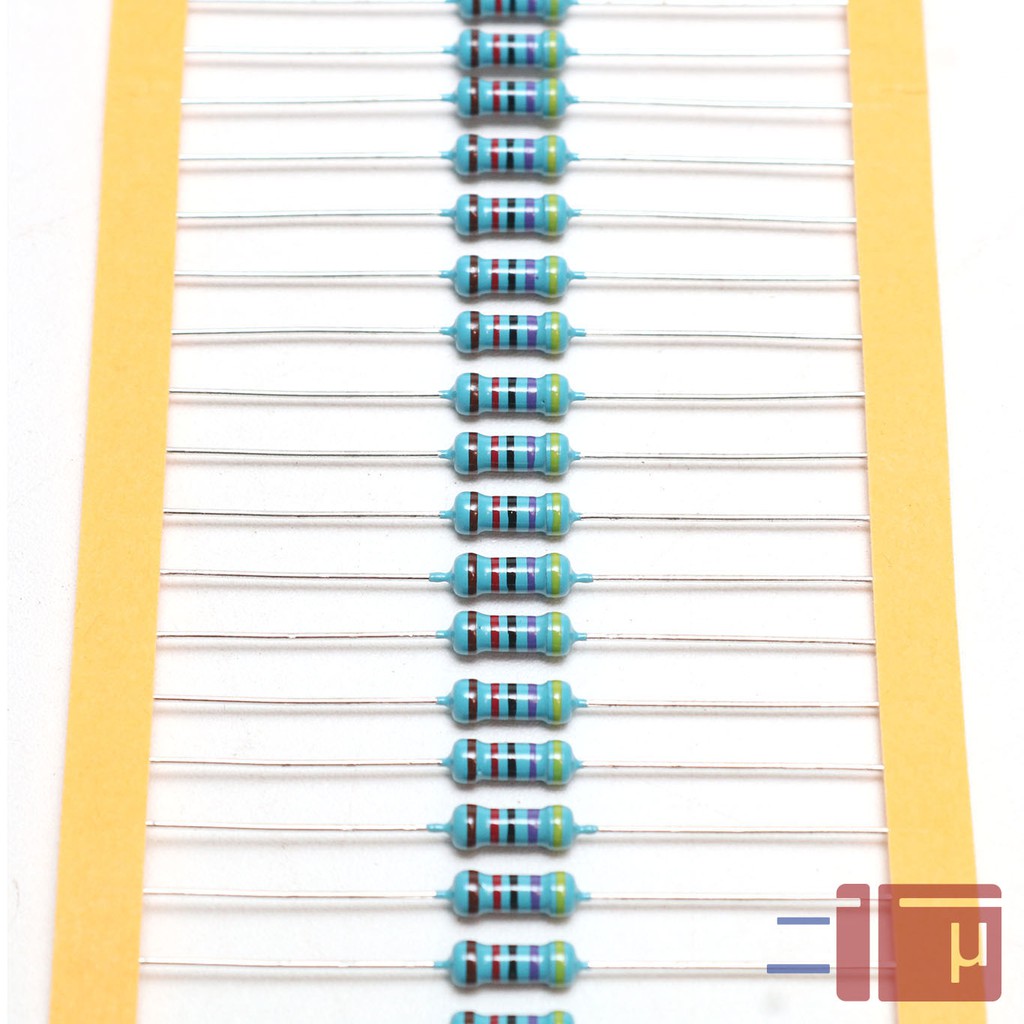 x10 Resistor 47K 1/2W Metal Film 1% Taiwan Kaki Tembaga