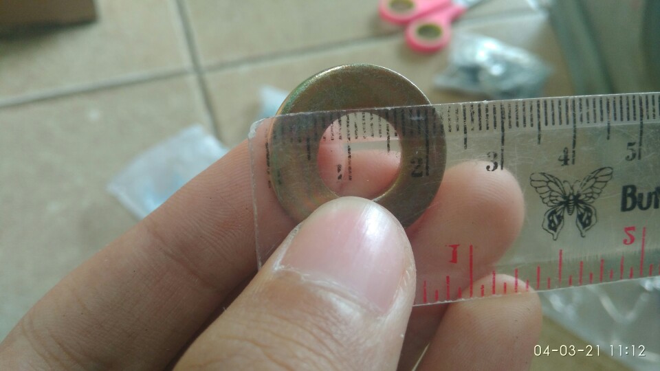 M10 Ring Plat Galvanis Kuning Wp Washer Plate 10mm