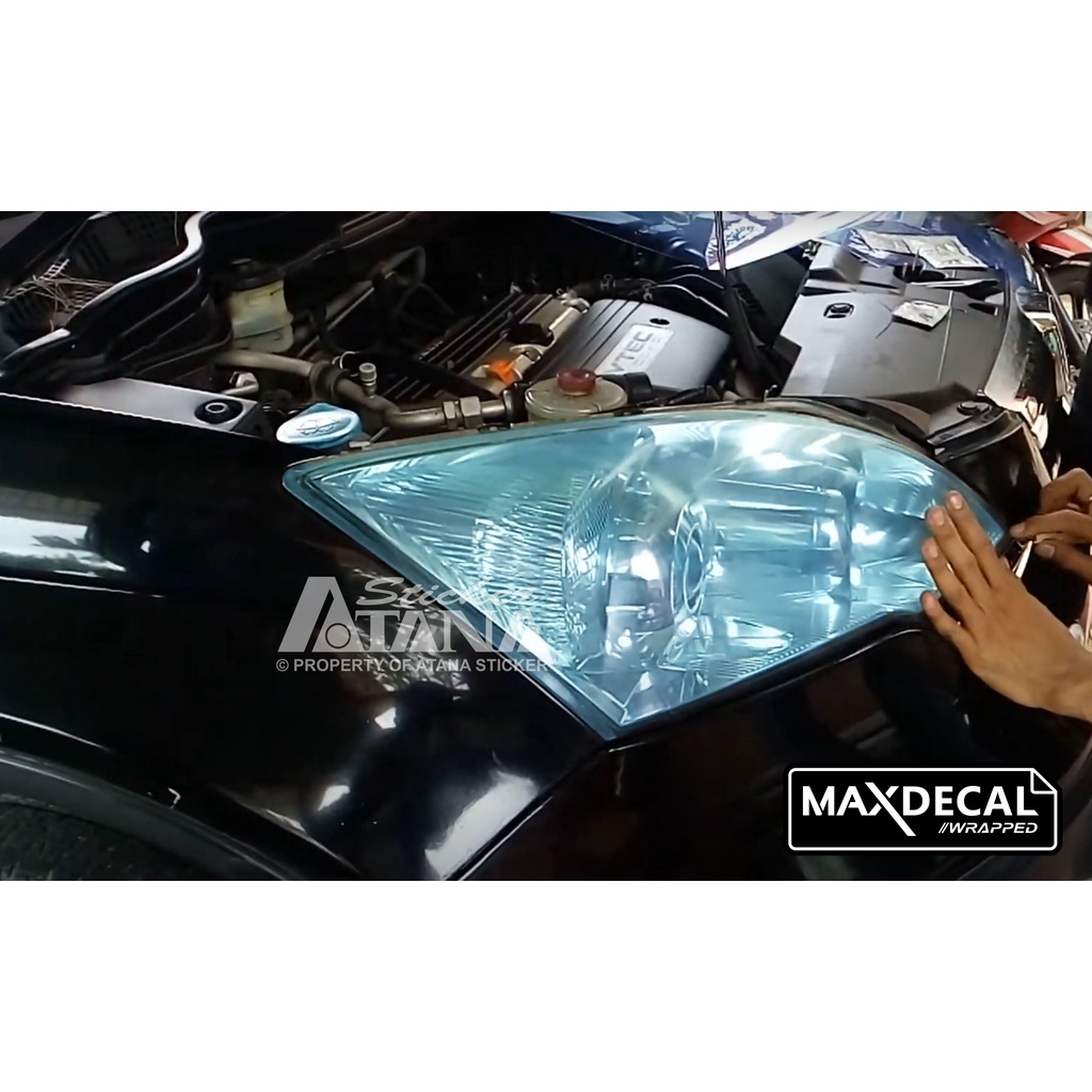 Skotlet Biru Transparan Maxdecal Scotlet Blue Transparent Stiker Tembus Pandang Bening Sticker Smoke Scolite Hybrid Scotlight Anti Gores Transparant Decal Vinyl Wrap Body Dekorasi Aksesoris Lampu Headlamp Motor Mobil Hp Laptop Neon Box Beat Vario Supra