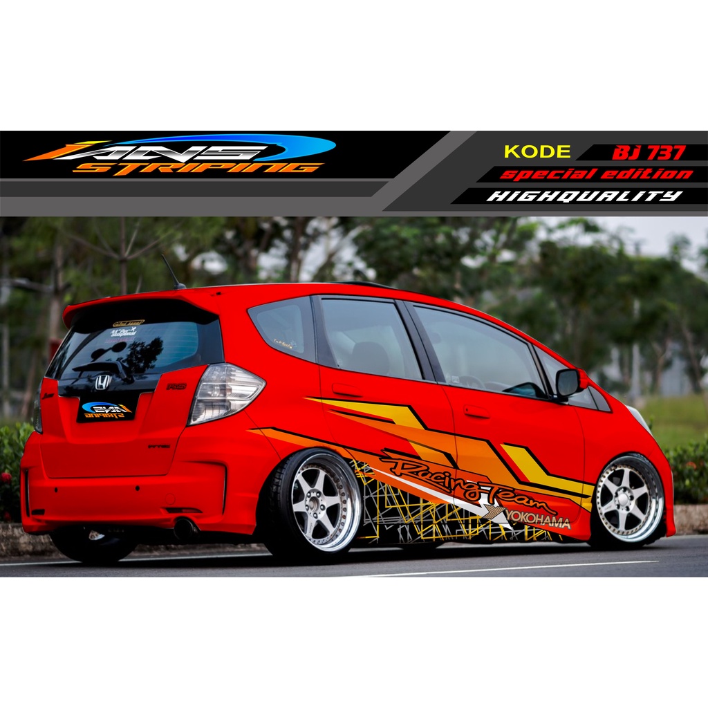 VARIASI STIKER MOBIL HONDA BRIO AGYA JAZZ AVANZA YARIS / DECAL STICKER MOBIL JAZZ / STIKER MOBIL