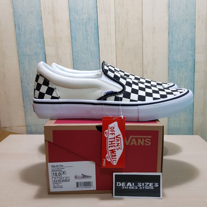 Vans Slip On Pro Skate Checkerboard BNIB 100% Original