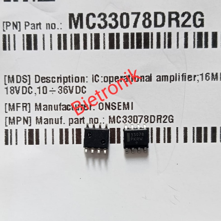 MC33078 MC33078DR2G SOIC-8 Original On Semicon