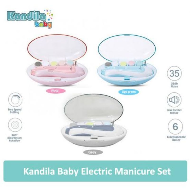 Kandila Baby Electric Manicure Set Nail Trimmer - Alat Gunting Kuku Bayi Elektrik