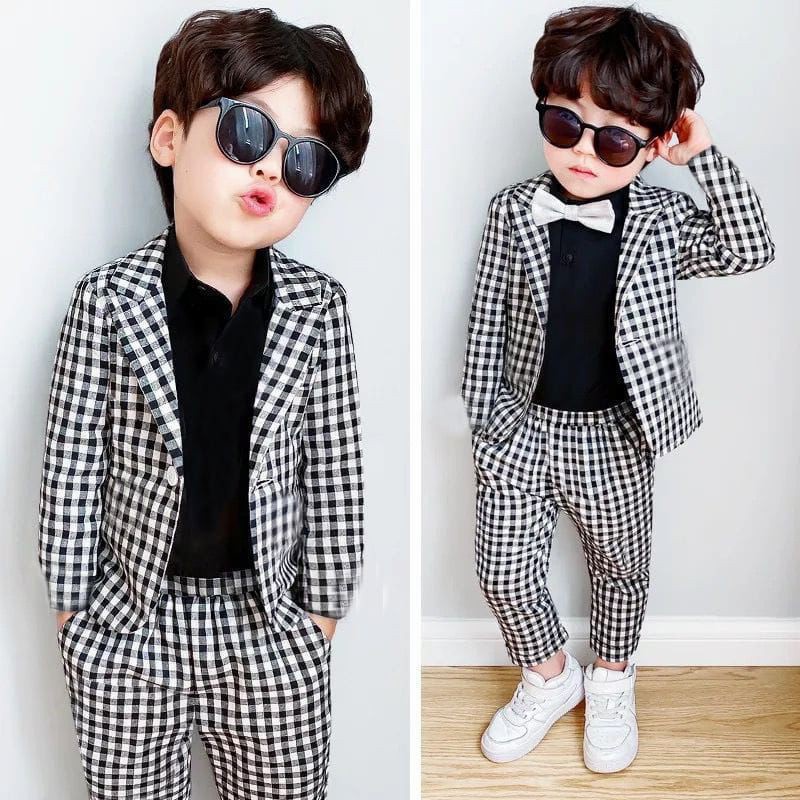 Baju Setelan Anak Laki Laki Terbaru Set Baju Cowok Pesta Ulang Tahun Umur 3-5 Tahun Bahan Katun