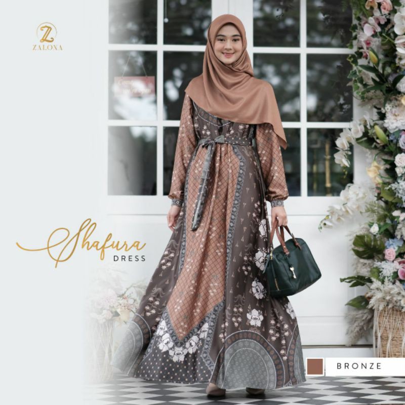SHAFURA DRESS BY ZALONA STORE (READY toko)