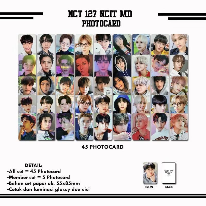 NCT127 NCIT MD PHOTOCARD LOOK A LIKE OFFICIAL.GOODS