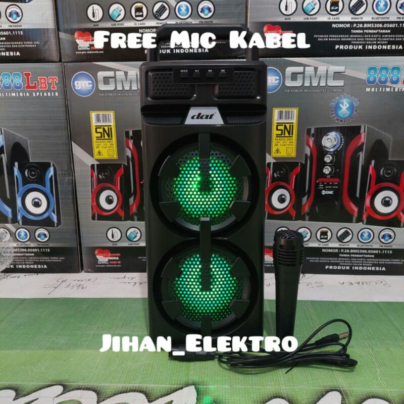 Salon blutut DT 422 Portable USB Radio Karaoke + Mic Kabel Extra Bass