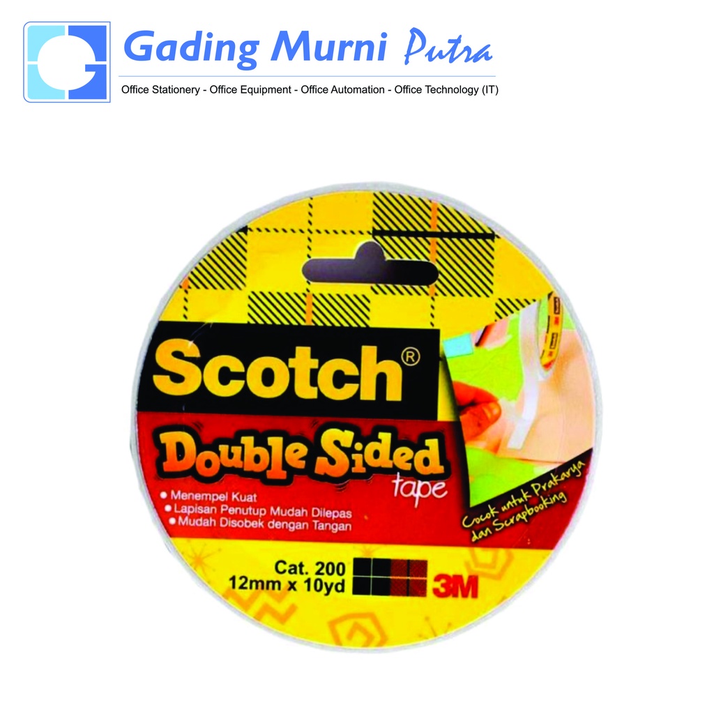 

Isolasi Double Side Tape Scotch 3M 12mm x 10yd 10226012