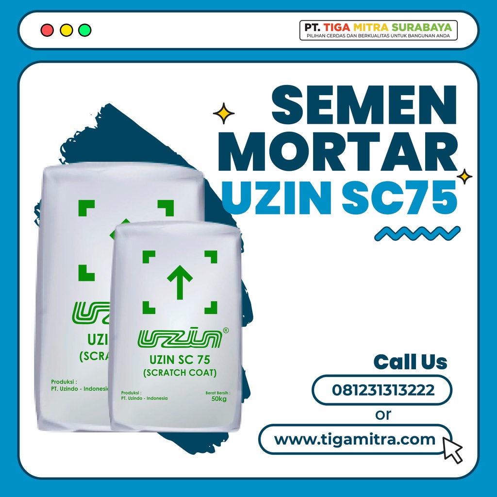 Semen Mortar Acian Dinding Uzin SC 75