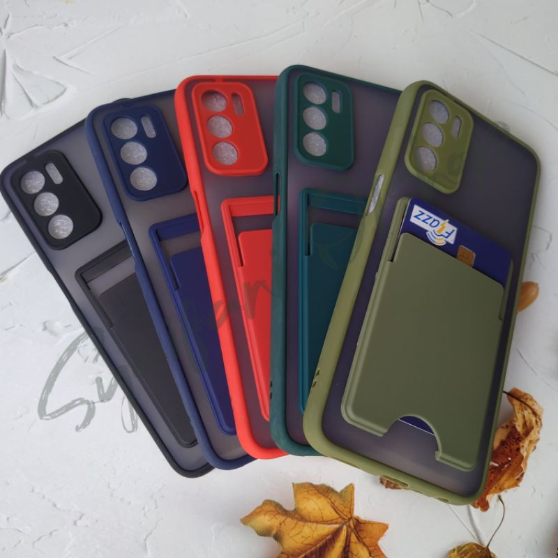 Card Case Oppo A16 / CPH2269 Case Slot Kartu Protection Camera