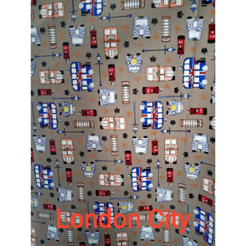 Kain Kanvas  meteran motif London City
