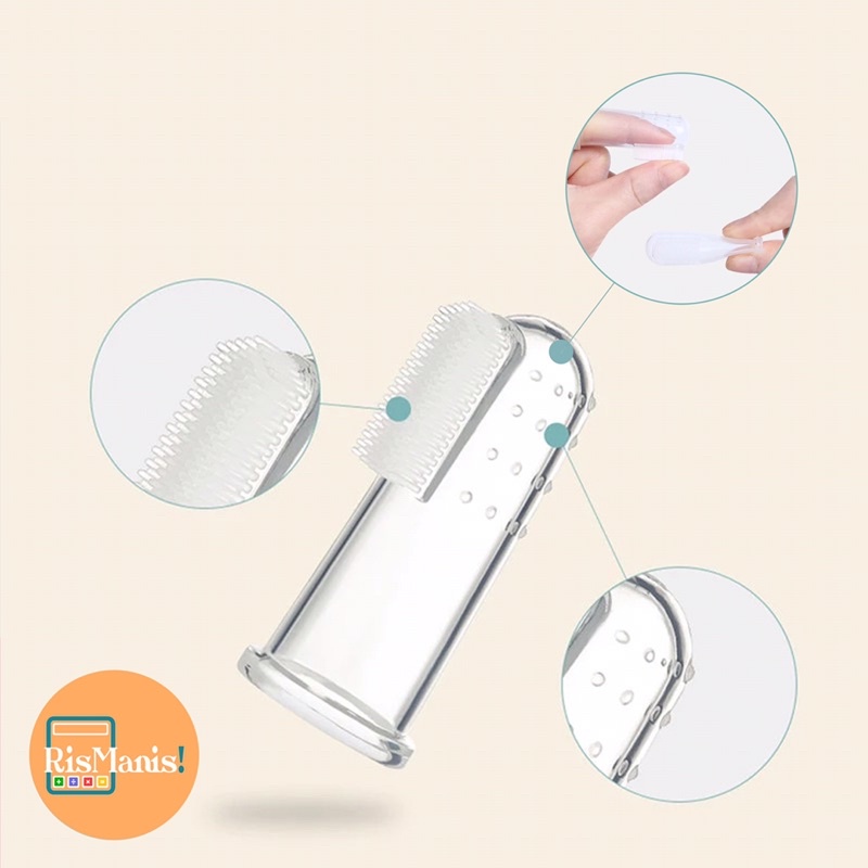 BABY FINGER TOOTHBRUSH - Sikat Gigi Gusi Lidah Bayi Ibu Anak Balita Buah Hati Silikon Lembut Aman