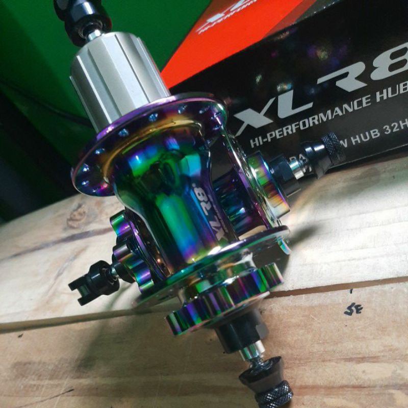 hub freehub xlr8 suara tawon hub xlr8 rainbow hub free hub bearing 32 hole ori xlr8