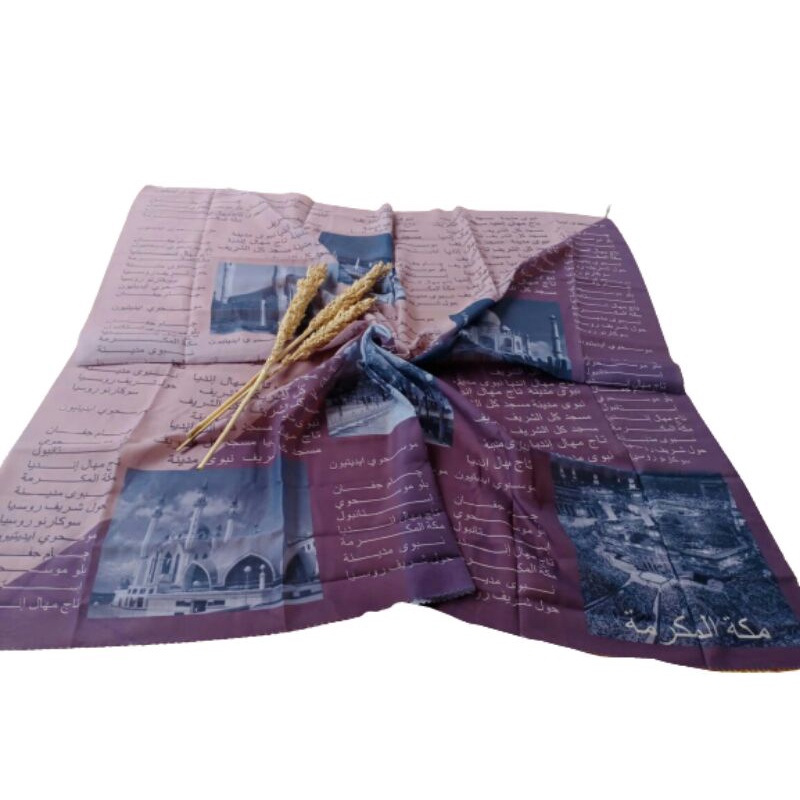 Hijab voal motif Arabic koran Arab murah segi empat