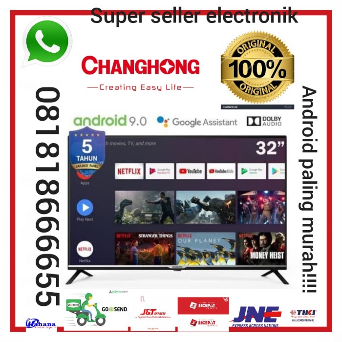 LED TV CHANGHONG SMART ANDROID 32LH4 LED SMART TV CHANGHONG 32INCH