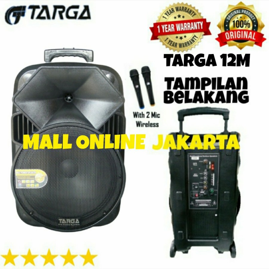 Speaker aktif portable targa 12 inch 12m bluetooth 12 m portabel aktiv