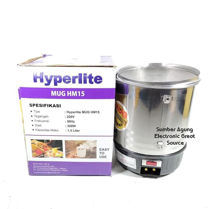 Hyperlite Mug HM15 Elektrik Panci Pemanas Listrik 1.5L 1.5 Liter