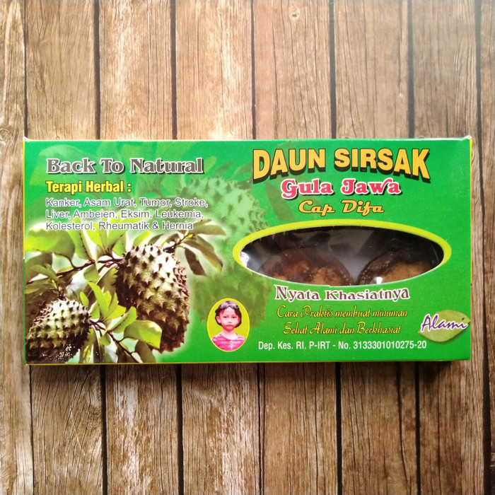 

Gula Merah Jawa Plus Daun Sirsak Alami (Dari Nira Kelapa / Tebu)