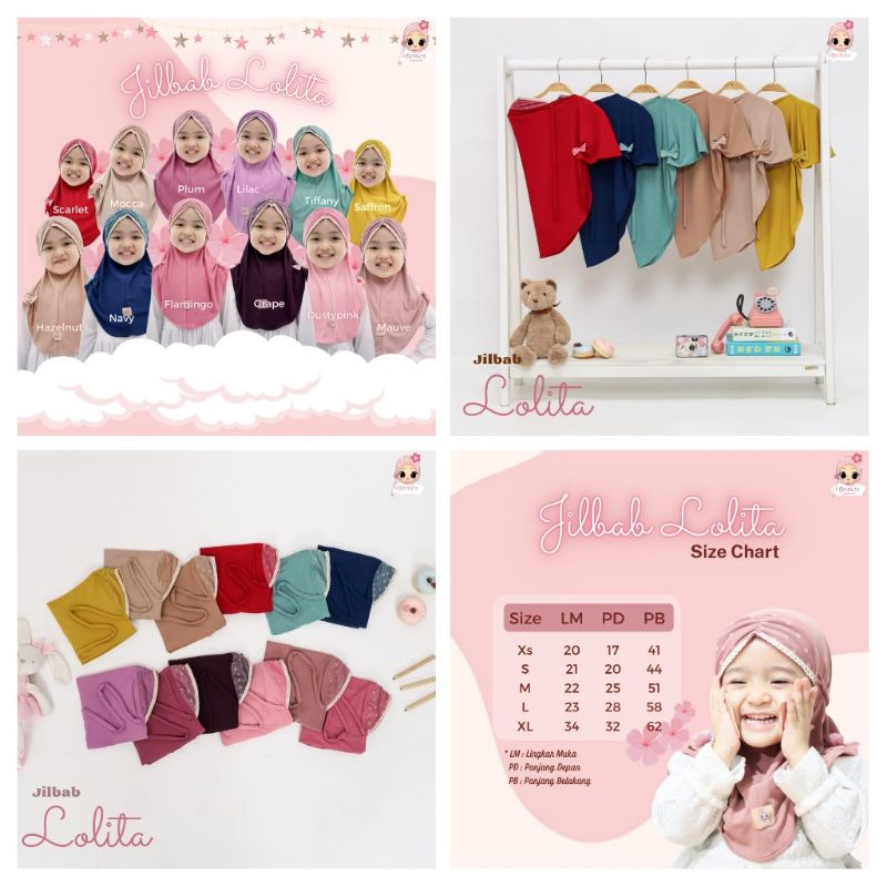 Jilbab Lolita / Jilbab anak /Hijab anak