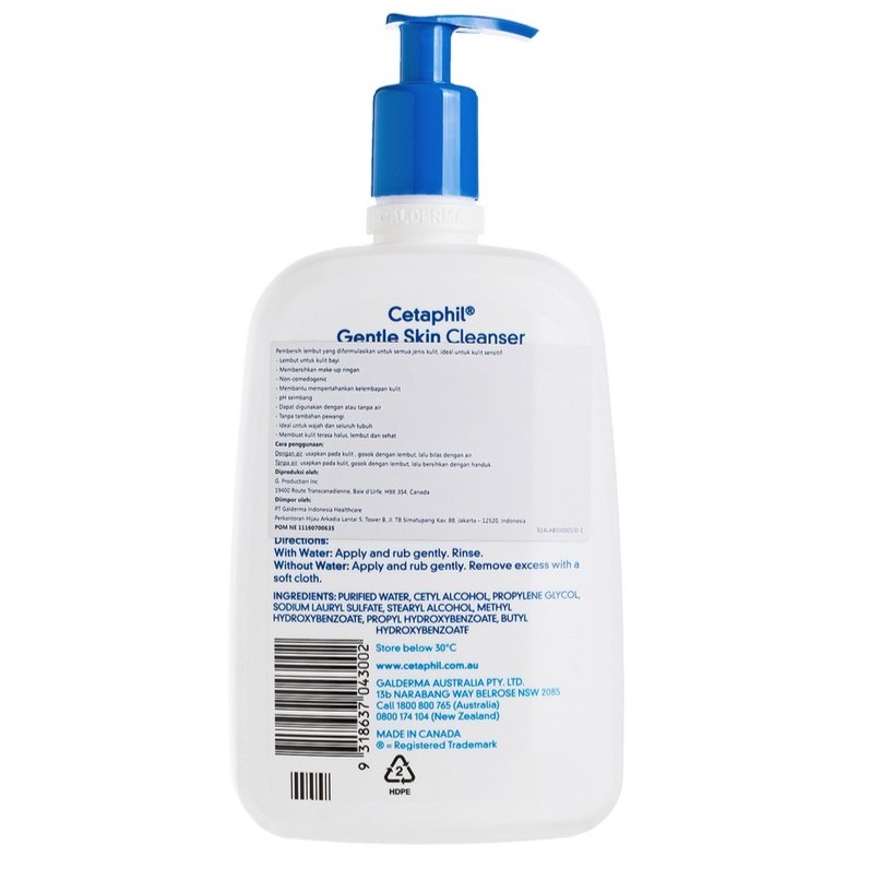 CETAPHIL GENTLE SKIN CLEANSER 1000ML