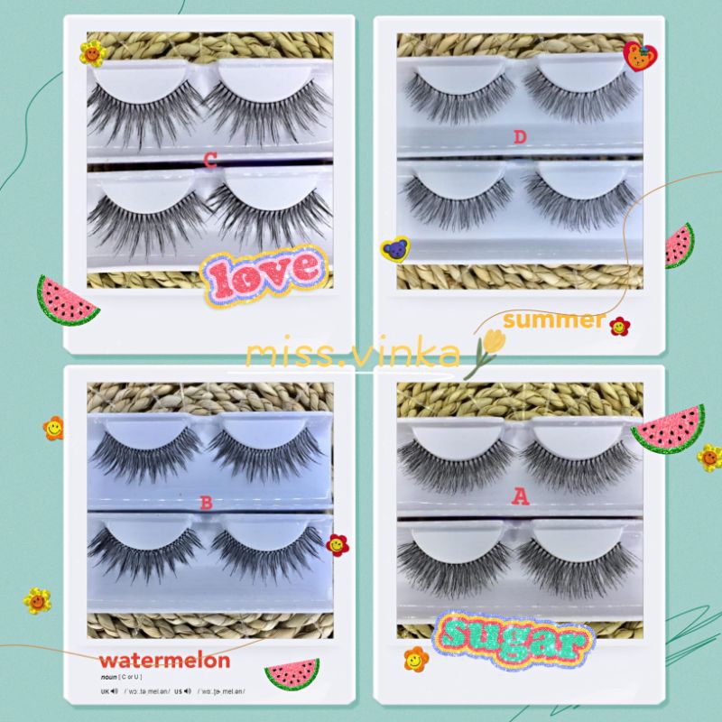 ❤Miss.Vinka❤ Bulu mata Palsu Natural Lembut Impor / Fake Eyelash Bulumata