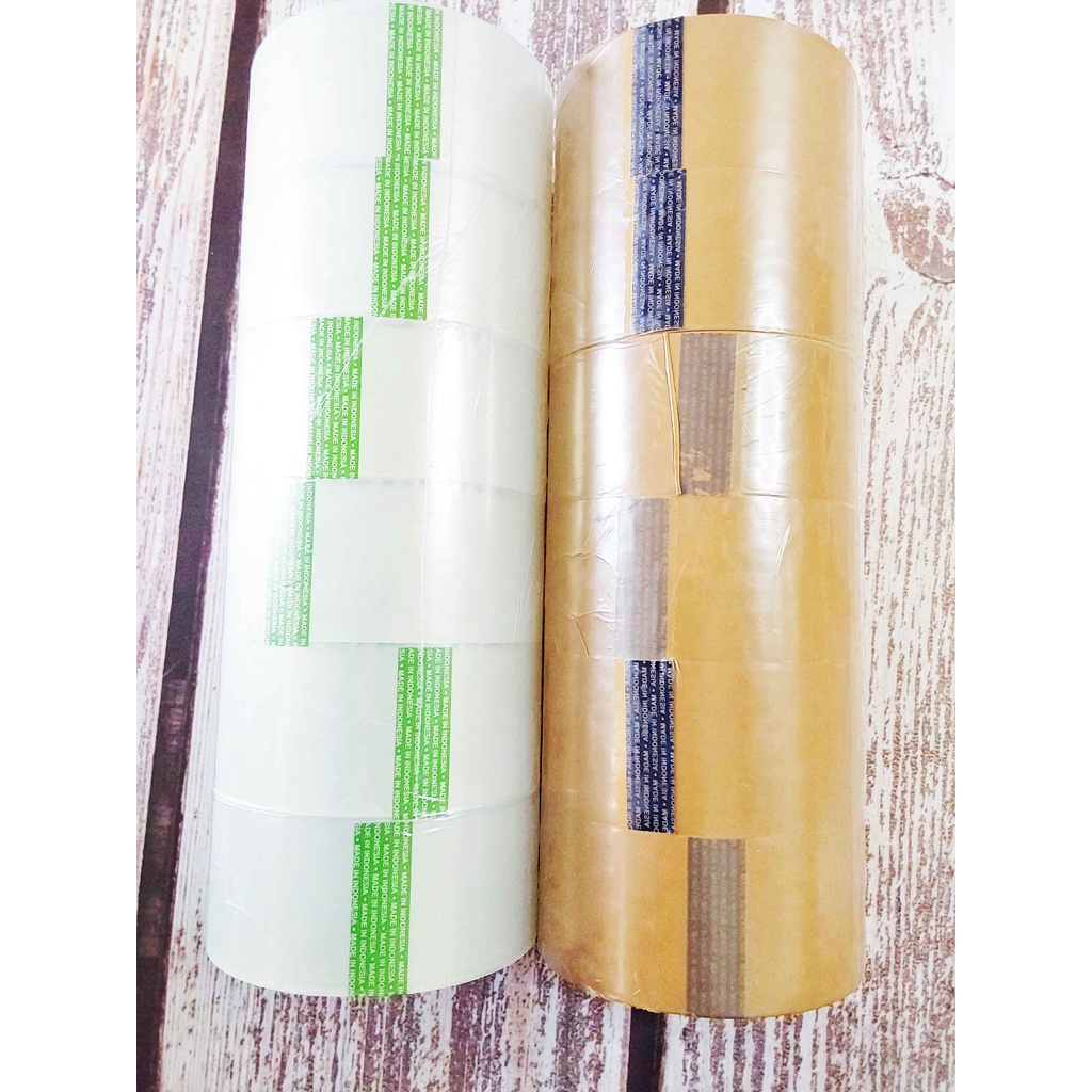 

(ROLL) Lakban Gold Tape / Isolasi Packing Cokat & Bening / Lakban
