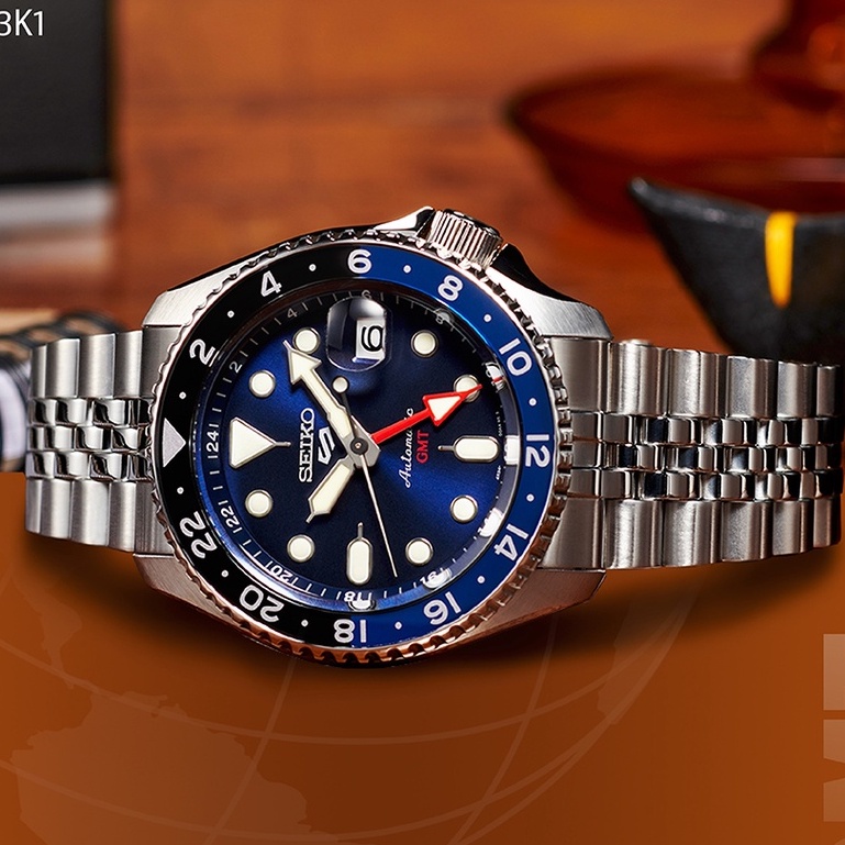 JAM TANGAN PRIA SEIKO 5 SPORTS GMT SSK003K1 SSK003 AUTOMATIC ORIGINAL