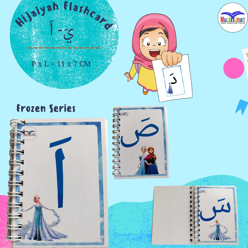 

Flashcard (Kartu) Hijaiyah. Frozen series. Jilid Spiral