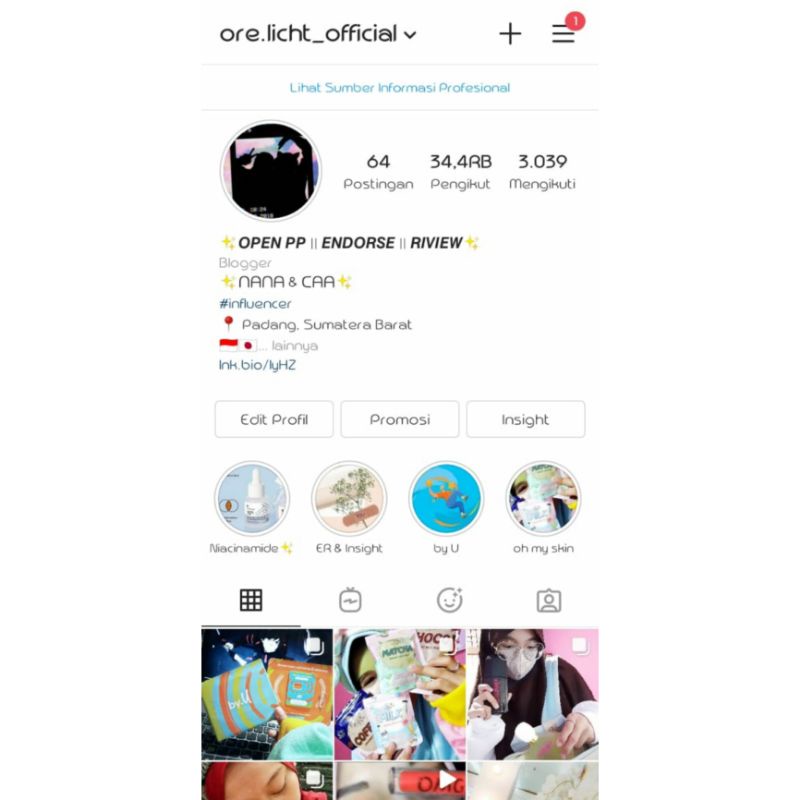 Akun Instagram 30K Followers Bekas Akun Selebgram