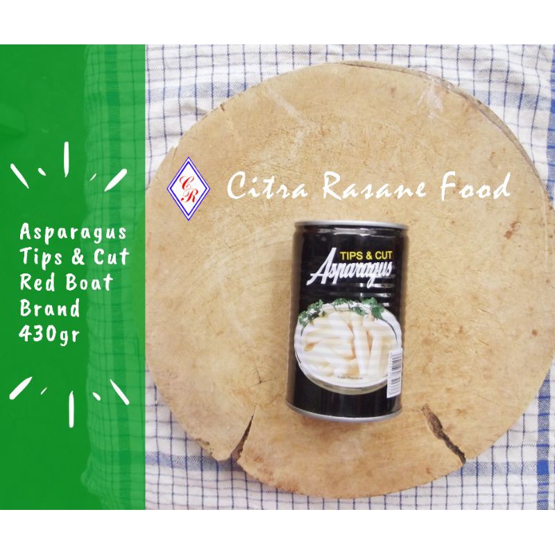 

Asparagus Tips & Cut Potongan Red Boat Brand 430gr Kaleng