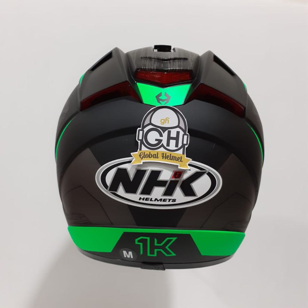 HELM NHK GP1000 AXION FULL FACE MOTIF AXION NHK GP1K BLACK DOFF GREEN