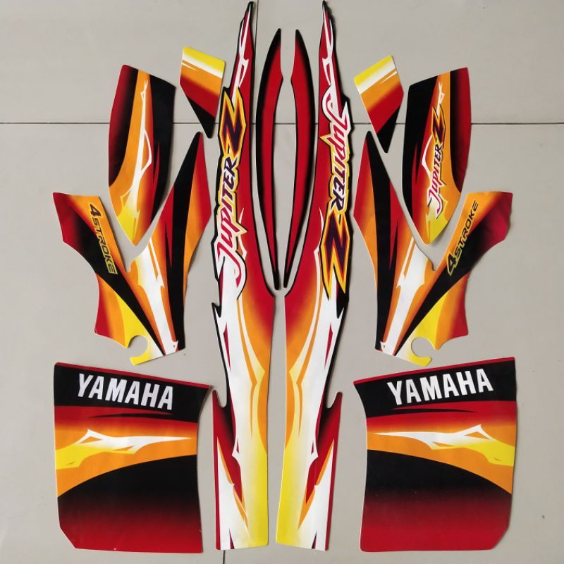 Jual Stiker jupiter z 2004 merah hitam / Stiker Logo Emblem | Shopee