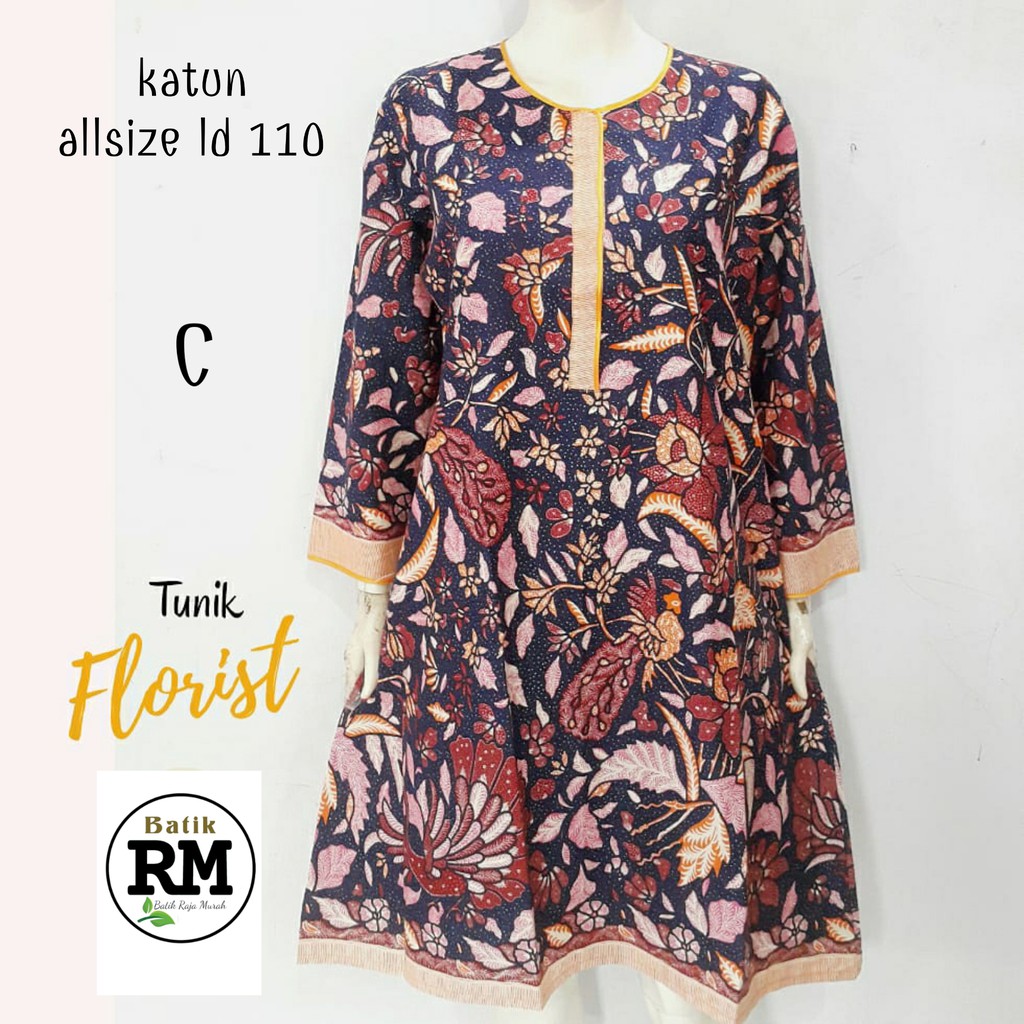 Tunik floris ori batik solo