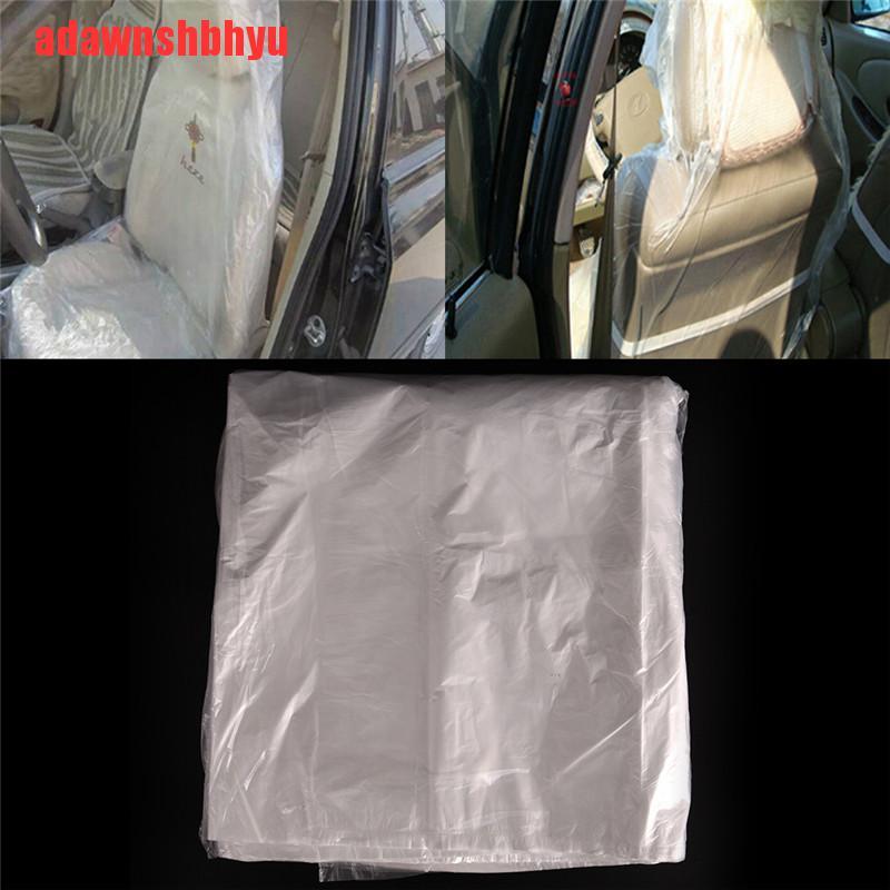 10pcs Cover Pelindung Jok Mobil Bahan Plastik Sekali Pakai