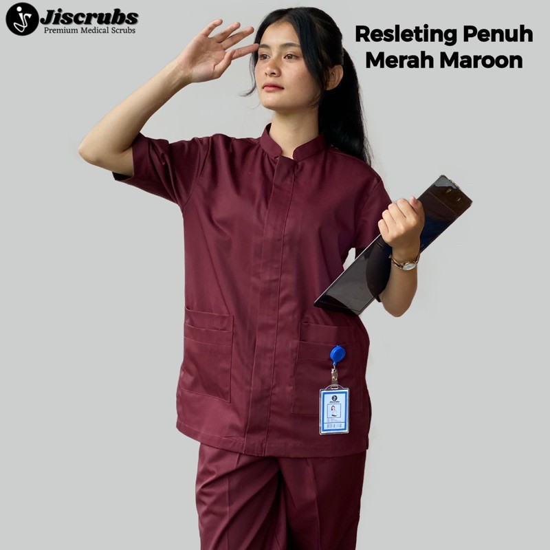Baju Jaga Resleting Baju Perawat Ok Baju Dinas Bidan Baju Dinas Perawat Baju Scrub Baju Stenen