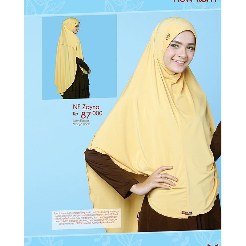 Fashion Muslim Wanita Hijab Instan Kerudung Bergo NF Zayna by Nafisa