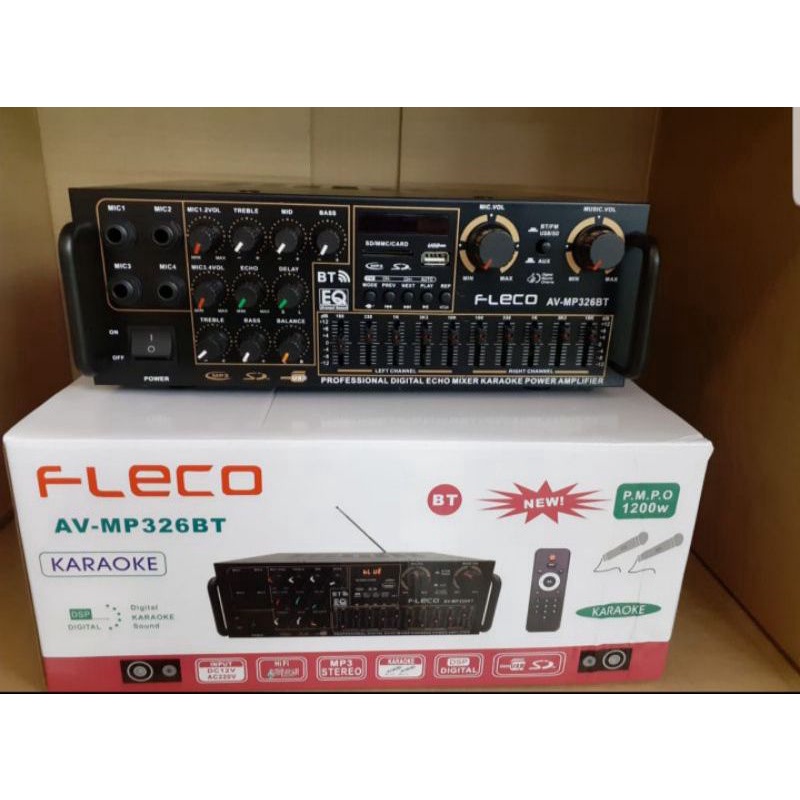 Power Amplifir Fleco 326 BT /329 BT / Power Ampli 669 BT Usb AUX Bluetooth