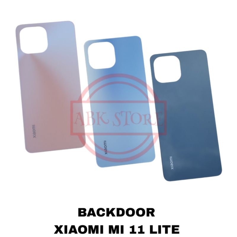 TUTUP BELAKANG BACKDOOR COVER BATERAI BACK CASING XIAOMI MI 11 LITE BACK GLASS ORIGINAL