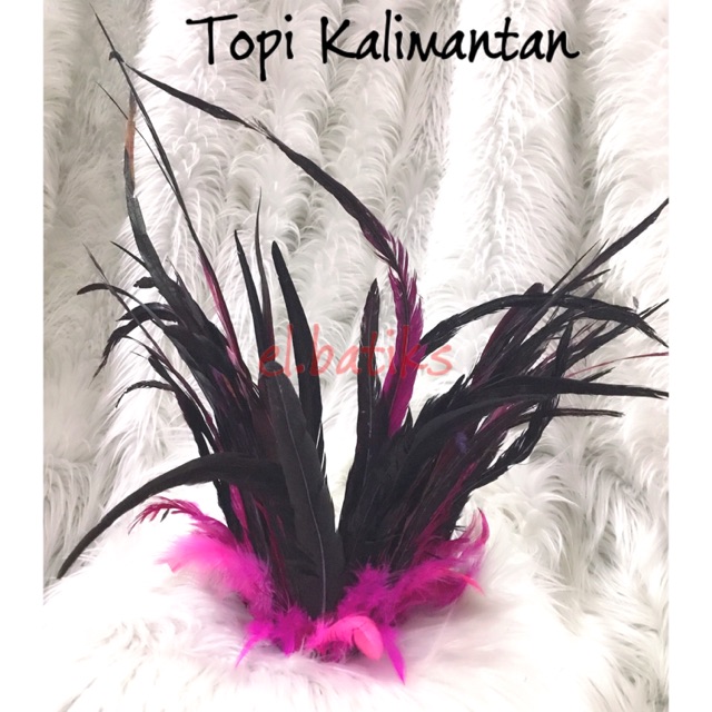 Topi Adat Bulu Panjang Kalimantan