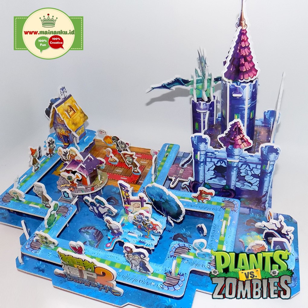 Puzzle 3d | PLANTs VS ZOMBIES &quot;Dark Ages&quot; | Mainan Anak Terbaru - Jigsaw