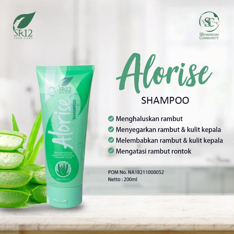 ALORISE SHAMPOO SR12 / SAMPO ALORISE PERAWATAN RAMBUT RONTOK, KERING &amp; CABANG / HAIR FALL TREATMENT / SHAMPOO ALOEVERA / SHAMPOO LIDAH BUAYA