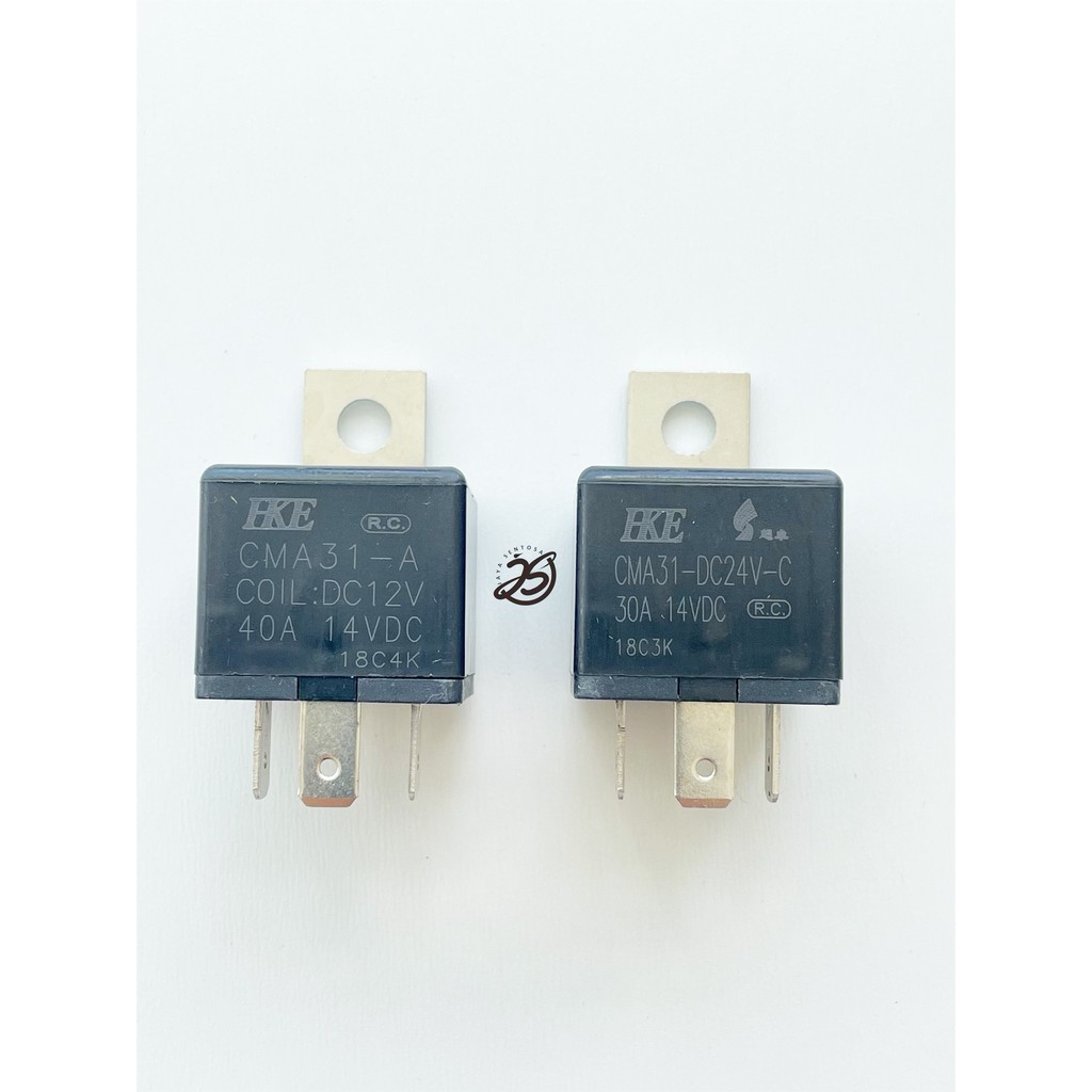 RELAY MOBIL 12V 4PIN (1BUAH) CMA31-A 40A RELAY MOBIL 12V 4 KAKI HKE ASLI