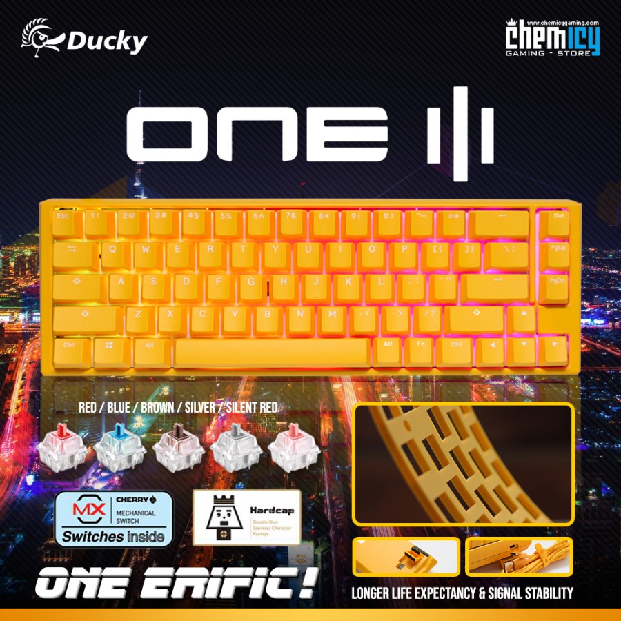 Ducky One 3 SF Yellow Hotswap RGB Mechanical Gaming Keyboard