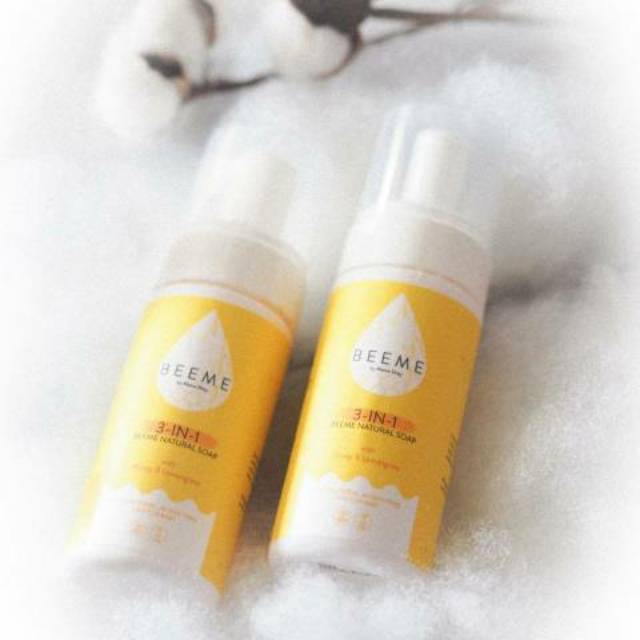 BEEME NATURAL SOAP 3in1 100ml| Skincare ibu &amp; anak