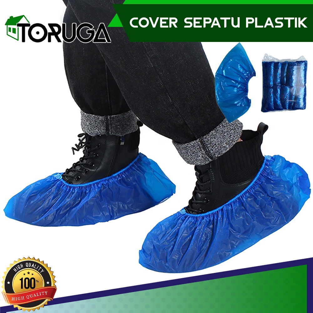 Sarung Sepatu Hujan Pelindung Sepatu Shoes Cover Unisex Sekali Pakai Per 10pcs