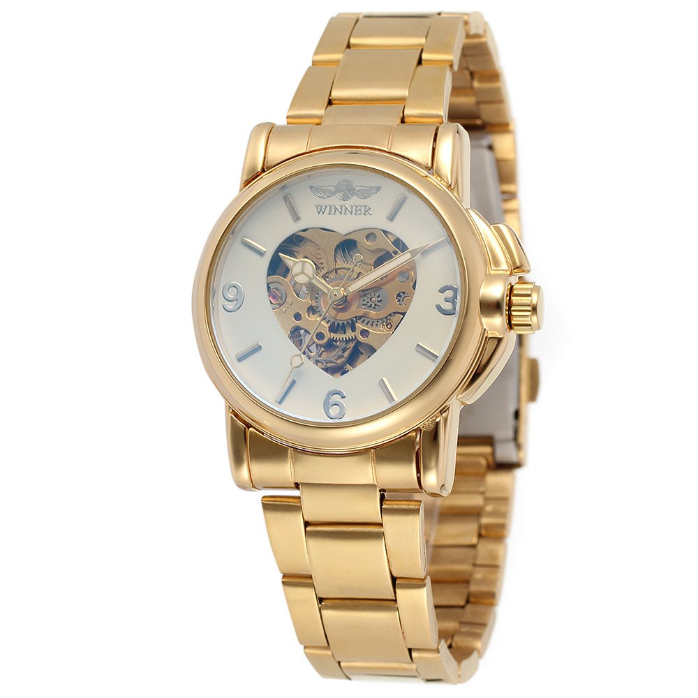 Winner Luxury Gold Watch Women Mechanical Watches Top Brand Luxury Clock Women's Automatic Watch Mon