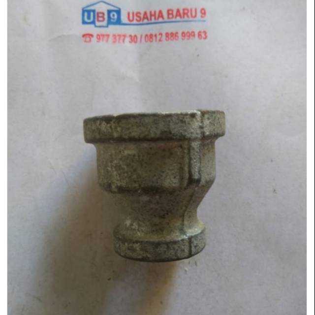 Sok Besi / Sambungan Pipa Besi / Vlok Sok uk. 1" x 1/2"