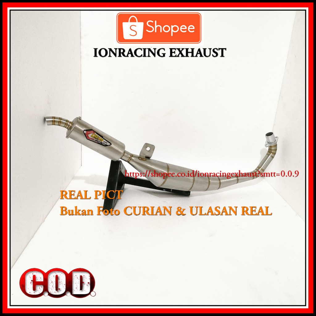 Knalpot Satria 2 tak Satria Hiu Satria Lumba 120 R 120 Ru Standart Racing Creampie Full Stainles-8